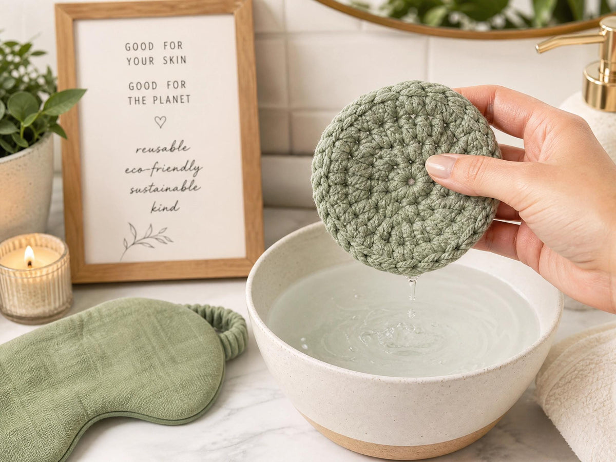 Crochet Spa Set Pattern | Sleep Mask, Face Scrubbies (PDF Download)