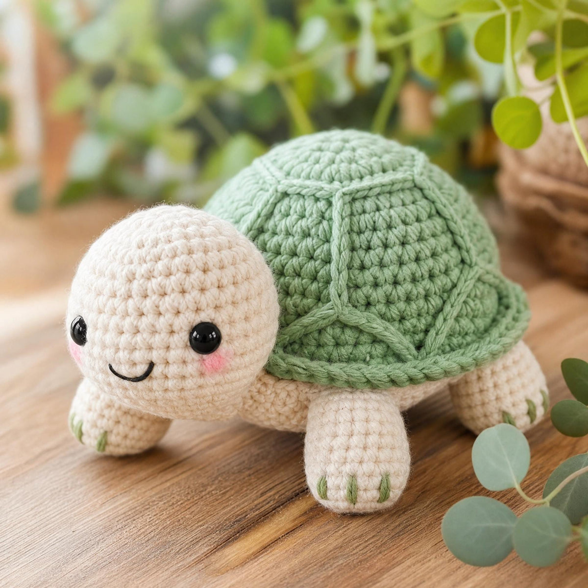 Sage Baby Turtle Amigurumi Crochet Pattern | Beginner Friendly Sea Turtle PDF