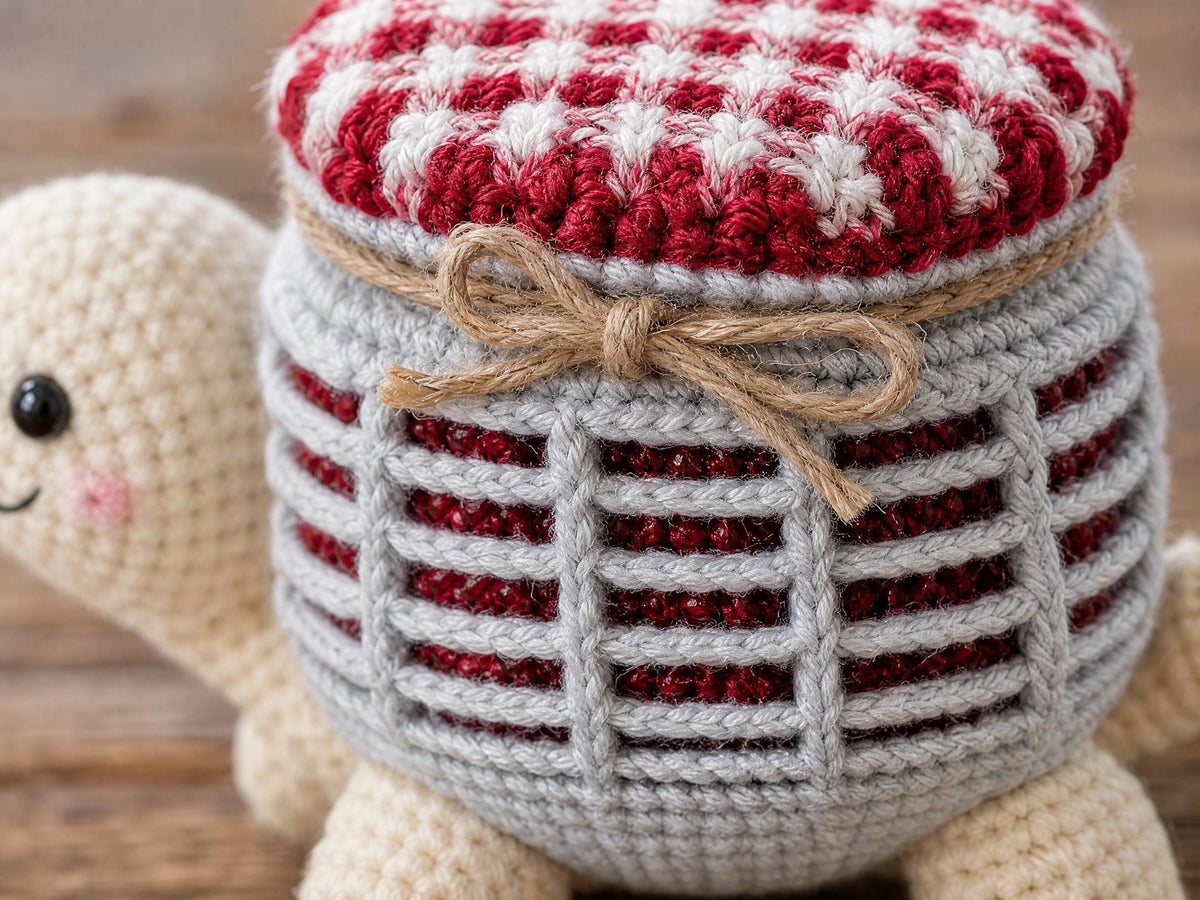 Amigurumi Turtle Crochet Pattern – Jam Jar Design, Beginner Friendly PDF (Digital Download)