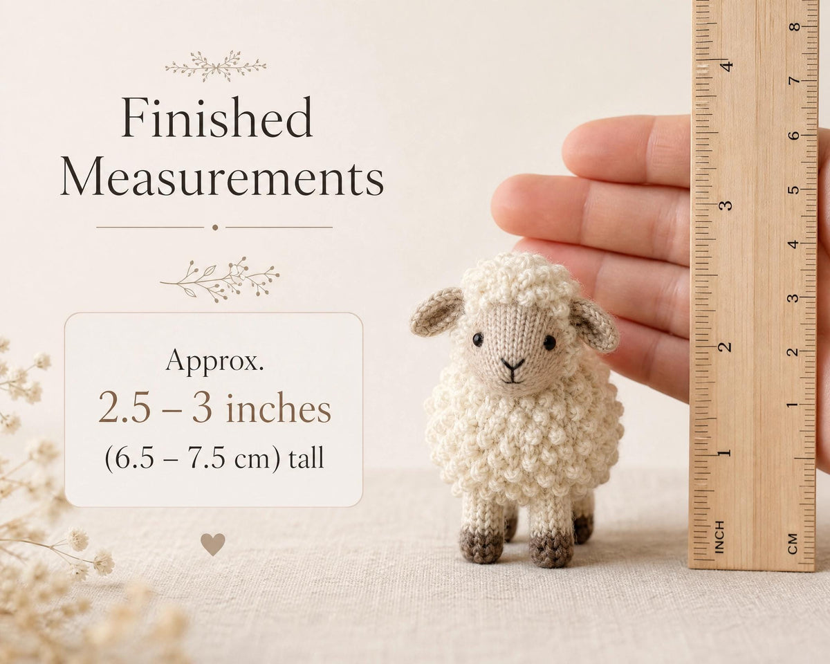 Miniature Knitted Sheep Pattern PDF - Instant Download Amigurumi Lamb Knitting Pattern for Decor & Gifts