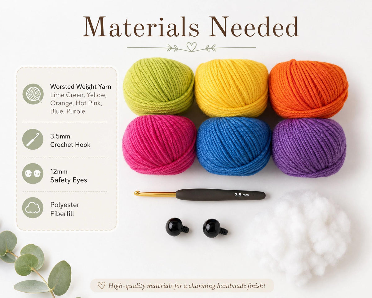 Amigurumi Caterpillar Crochet Pattern, Beginner Rainbow Bug Toy (PDF Download)