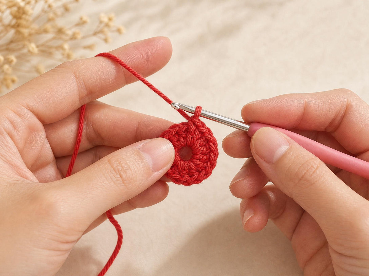 Strawberry Keychain Crochet Pattern, Beginner Digital PDF Tutorial