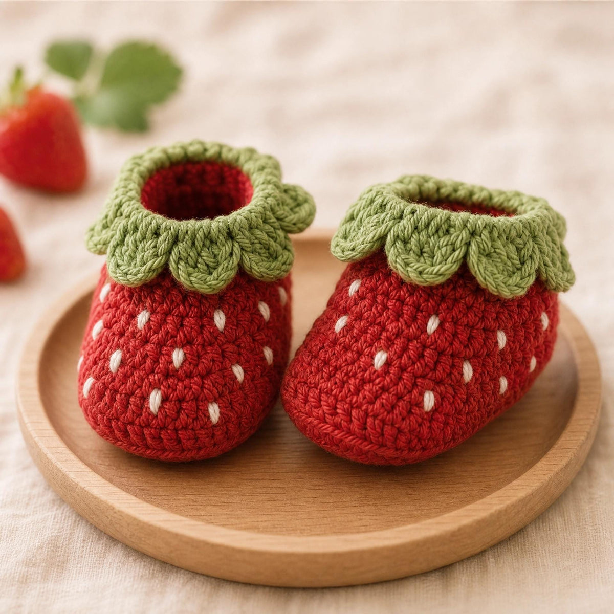 Strawberry Baby Crochet Set Pattern – Bonnet, Diaper Cover, Booties (Digital PDF)