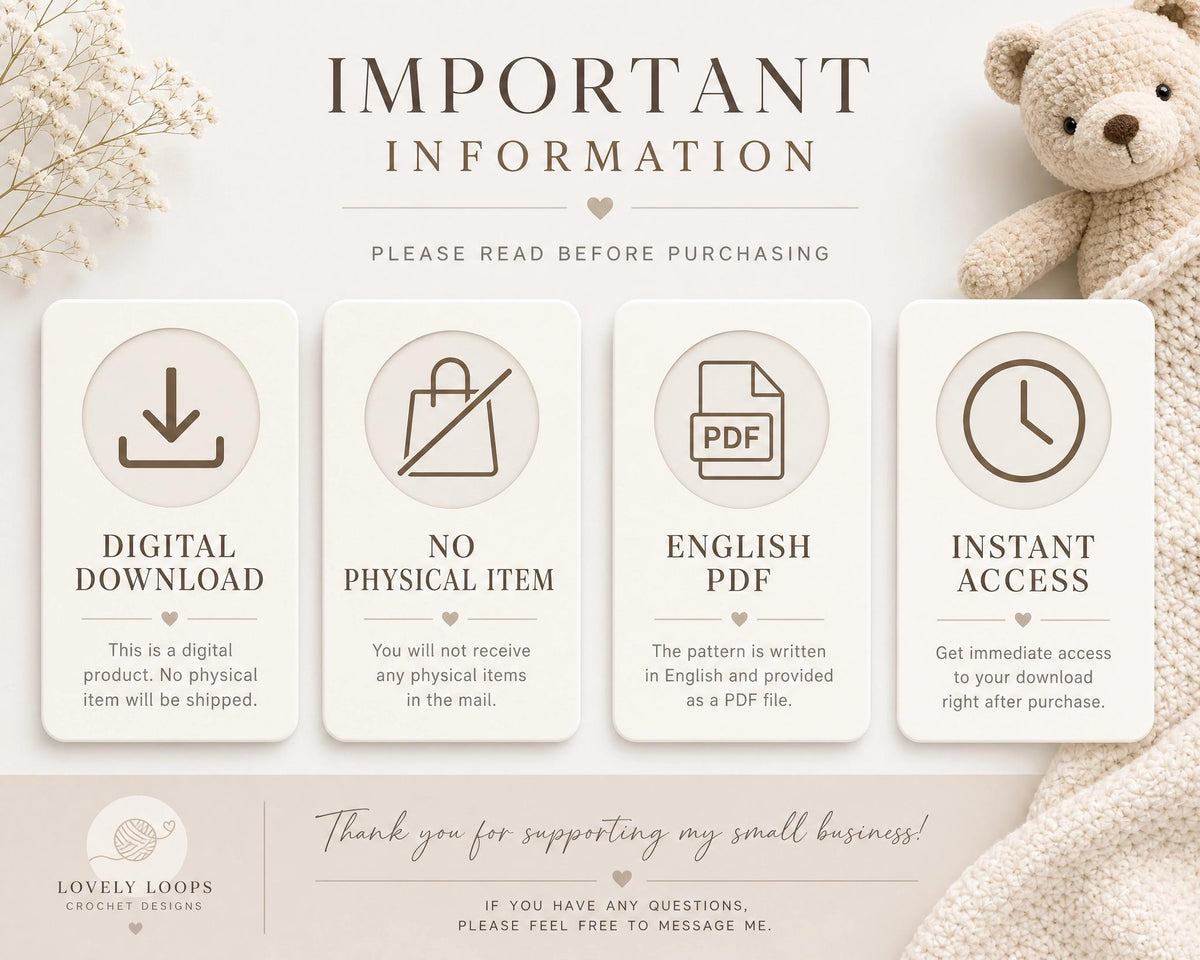 Teddy Bear Crochet Blanket Pattern | Chunky 3D Bear Applique, Baby Afghan (PDF Download)