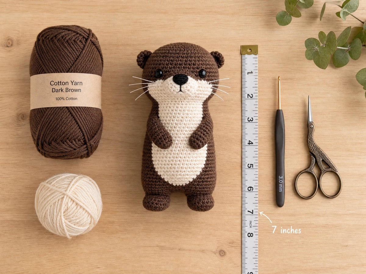 Crochet Otter Amigurumi Pattern | Seamless Color Change | Stuffed Animal Toy PDF | Intermediate Amigurumi Design