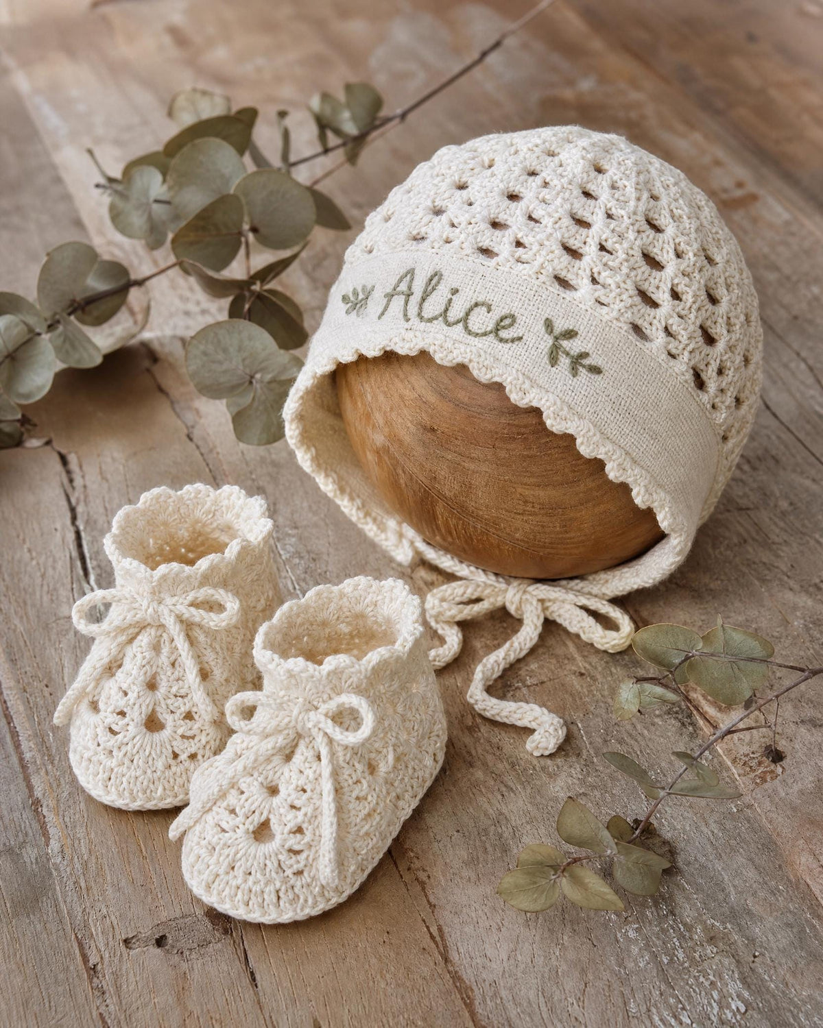 Alice Vintage Baby Bonnet and Booties Crochet Pattern – Heirloom Newborn Set (PDF Pattern)