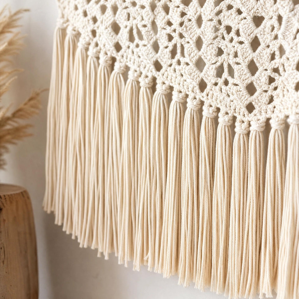 Boho Crochet Wall Hanging Pattern | Beginner Macrame Style Tapestry (Digital PDF)