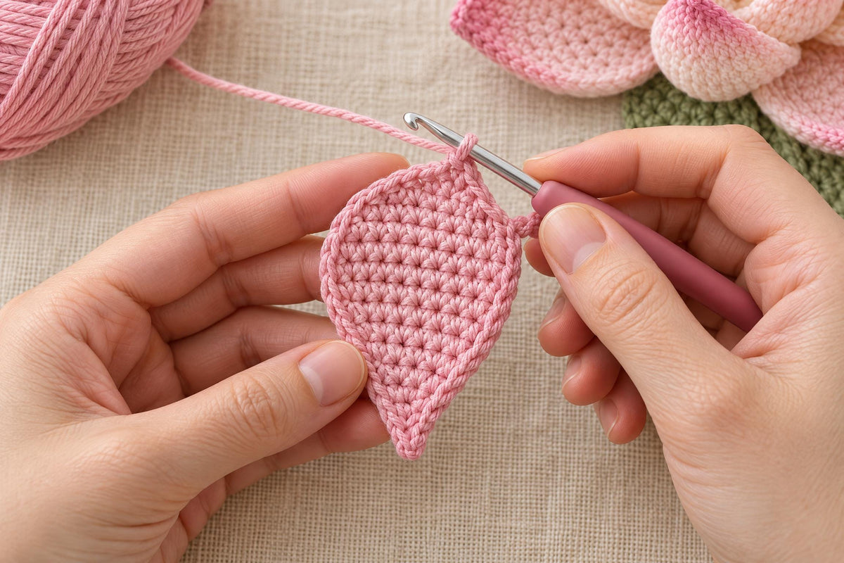 Crochet Lotus Flower Pattern: Beginner-Friendly PDF Tutorial with Layered Petals