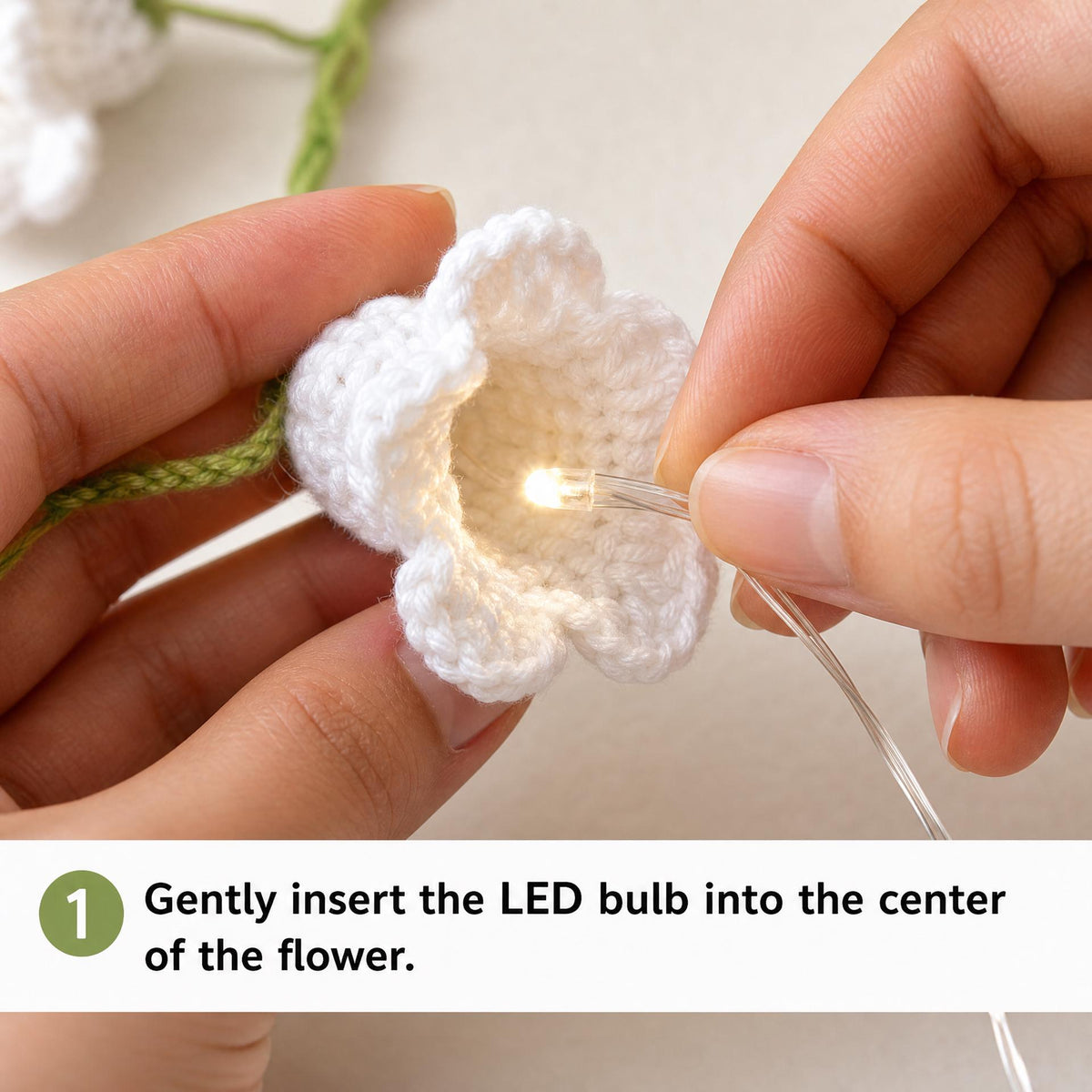 Lily Bell Lamp Crochet Pattern | Beginner Friendly Fairy Lights (PDF Tutorial)