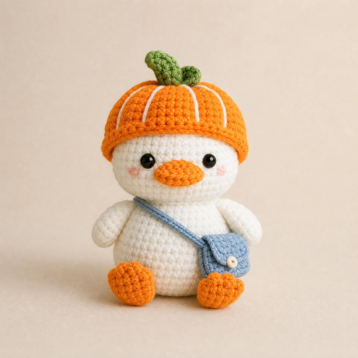 Crochet Duck Pattern | Amigurumi Pumpkin Hat, Crossbody Bag (PDF Download)