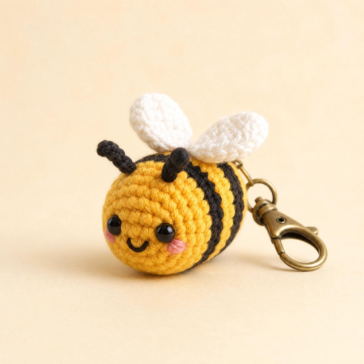 Honeybee Keychain Crochet Pattern: Beginner Amigurumi PDF Guide