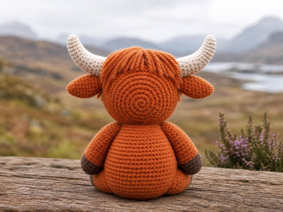 Highland Cow Crochet Pattern | Amigurumi Farm Animal PDF (Instant Download)