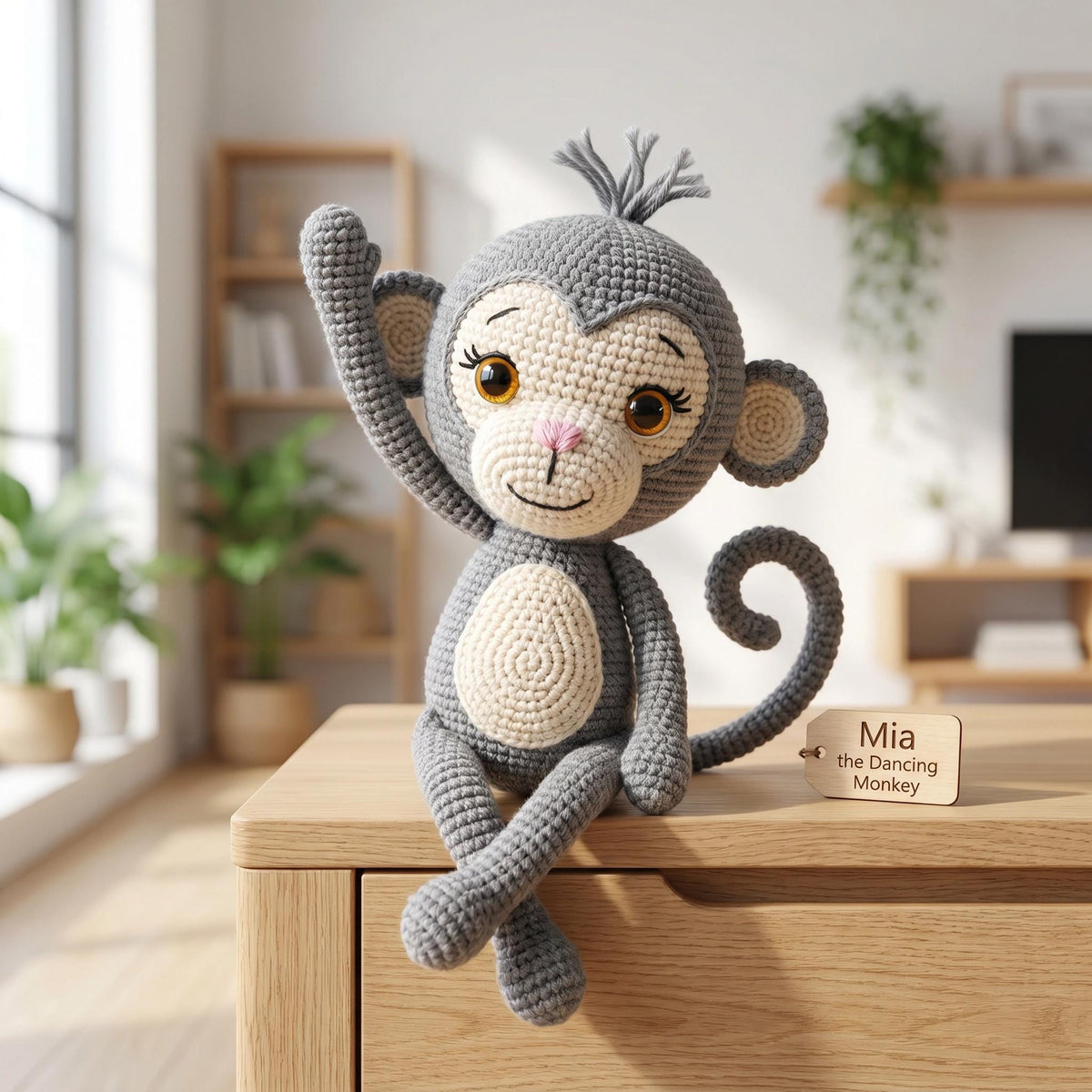 Mia Dancing Monkey Crochet Pattern – Advanced Amigurumi PDF (Instant Download)