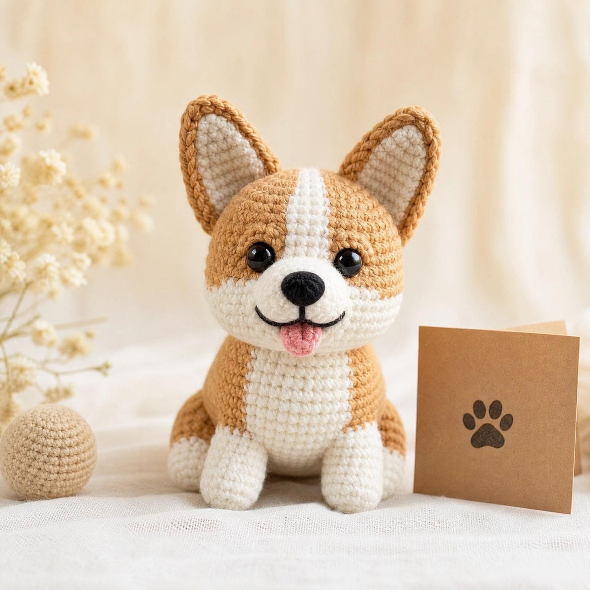 Beginner Friendly Corgi Amigurumi Crochet Pattern, Dog Tutorial (PDF Download)