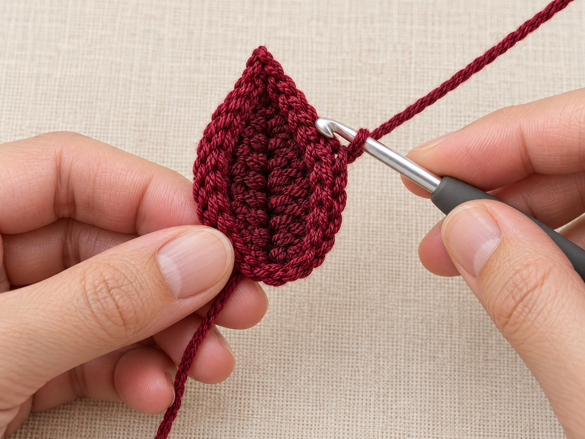 Crochet Dahlia Pattern: Beginner PDF for Layered Flower with Leaf