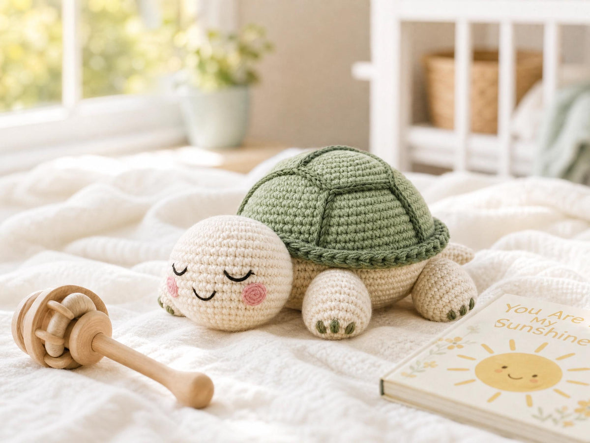 Sage Baby Turtle Amigurumi Crochet Pattern | Beginner Friendly Sea Turtle PDF