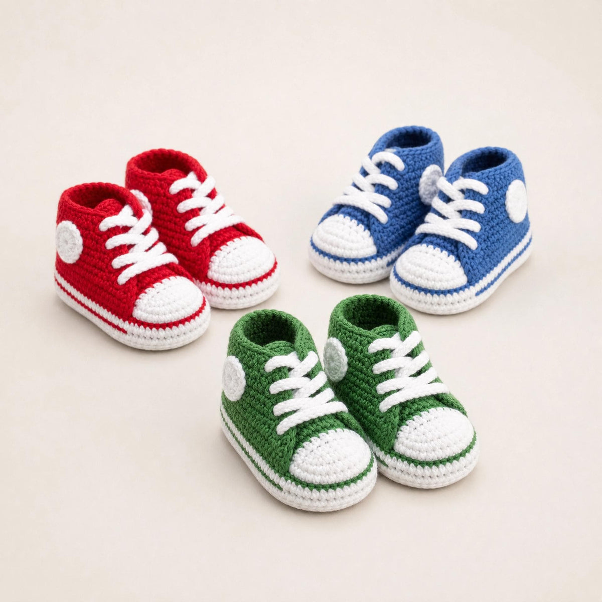 Little Trotters Sneaker Booties Crochet Pattern – Baby Tennis Shoe Style (Digital Download) EN , NL , IT + Video