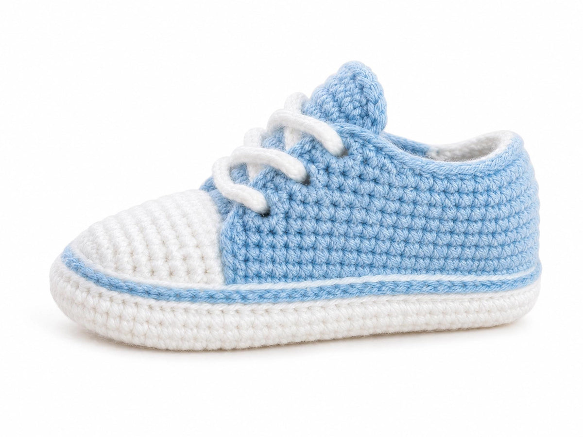 Beginner Baby Sneakers Crochet Pattern (3-6 Months) | Step-by-Step | Instant Download PDF | Easy Amigurumi Shoes