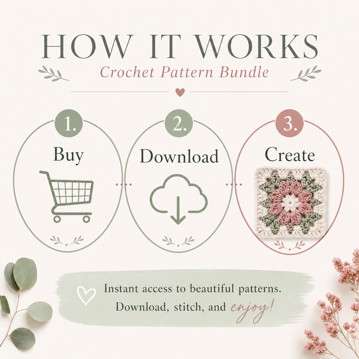 500+ Ultimate Granny Square Crochet Pattern Bundle | Mega Digital Download | Instant PDF | Beginner Friendly Afghan Blanket Motifs