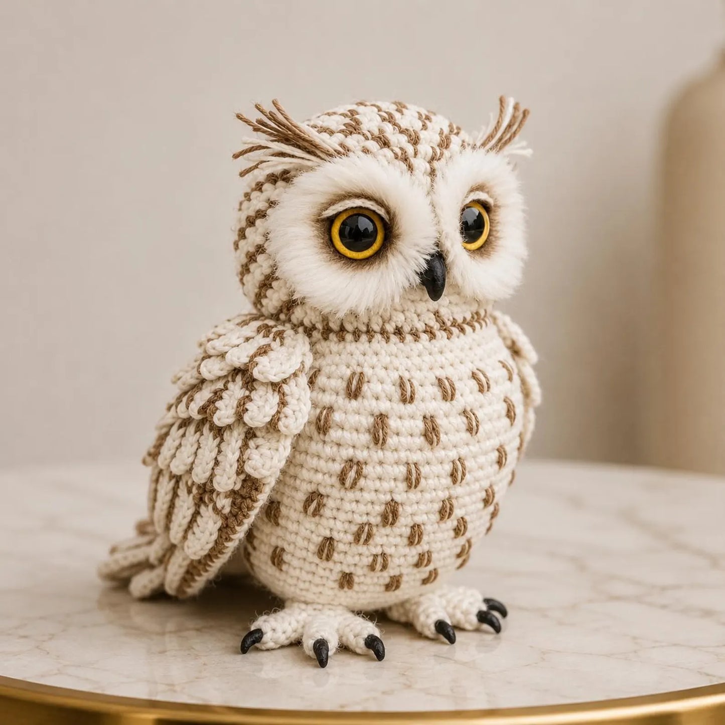 Snowy Owl Crochet Pattern PDF, Realistic Owl Amigurumi Tutorial, Cute Bird Crochet Plush, Woodland Owl Decor Pattern