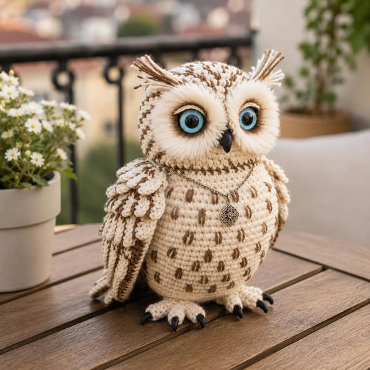 Snowy Owl Crochet Pattern PDF, Realistic Owl Amigurumi Tutorial, Cute Bird Crochet Plush, Woodland Owl Decor Pattern