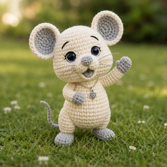 Cute Mouse Crochet Pattern PDF, Amigurumi Mouse Tutorial, Kawaii Mouse Plush, Beginner Friendly Crochet Animal Pattern