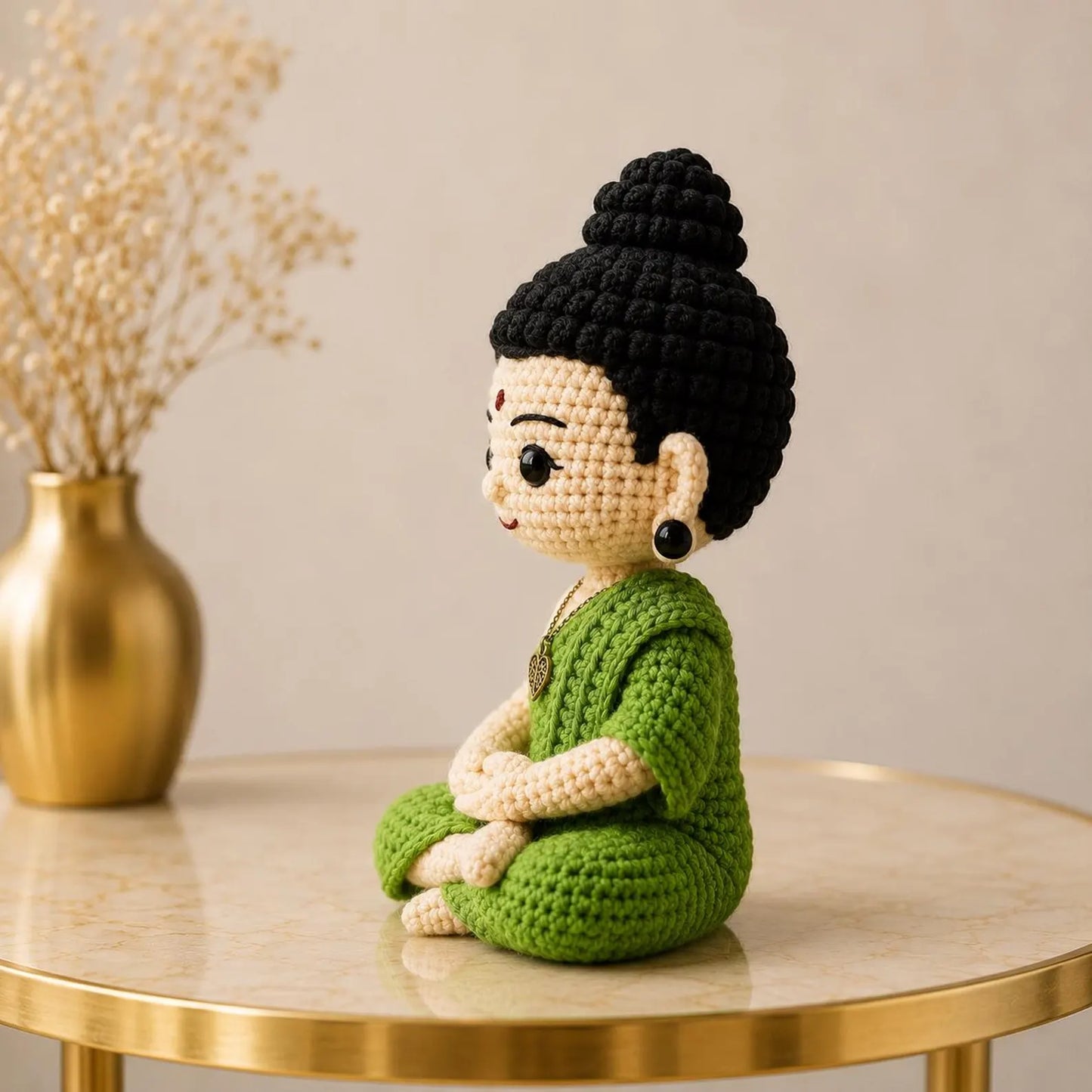 Realistic Buddha Doll Crochet Pattern PDF, Amigurumi Buddha Inspired Doll, Sitting Crochet Figure Tutorial, Zen Decor Plush Pattern