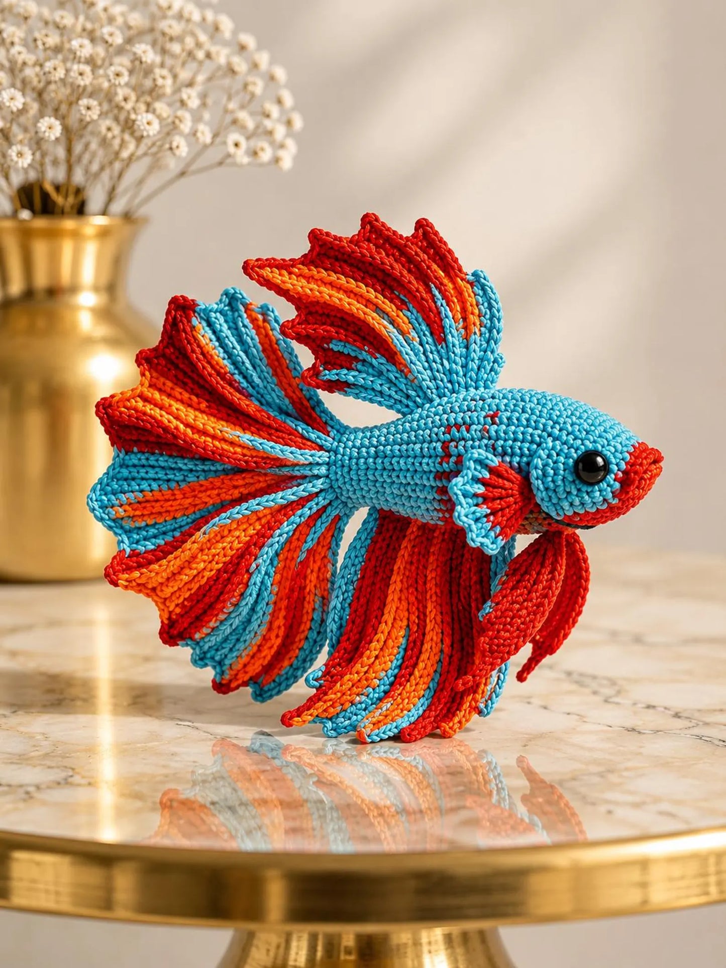 Betta Fish Crochet Pattern PDF, Amigurumi Tropical Fish Tutorial, Colorful Aquarium Fish Crochet, Fancy Fish Plush Pattern