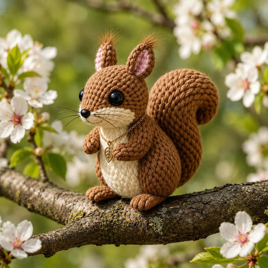 Crochet Squirrel Pattern PDF, Amigurumi Woodland Animal Tutorial, Cute Forest Squirrel Crochet Plush, Beginner Friendly DIY Toy