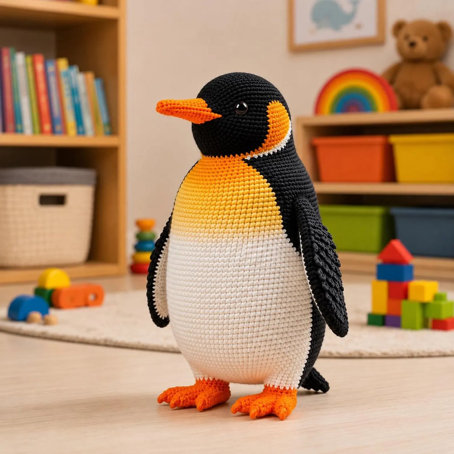 Emperor Penguin Crochet Pattern PDF, Realistic Penguin Amigurumi Tutorial, Crochet Bird Plush Pattern, Penguin Toy PDF