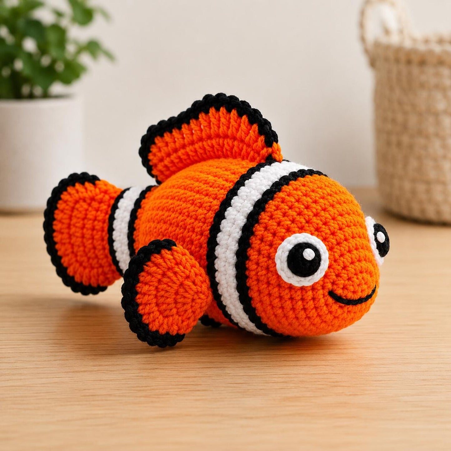 Clownfish Crochet Pattern PDF, Amigurumi Fish Plush Tutorial, Ocean Animal Toy, Cute Marine Decor, DIY Crochet Gift Download