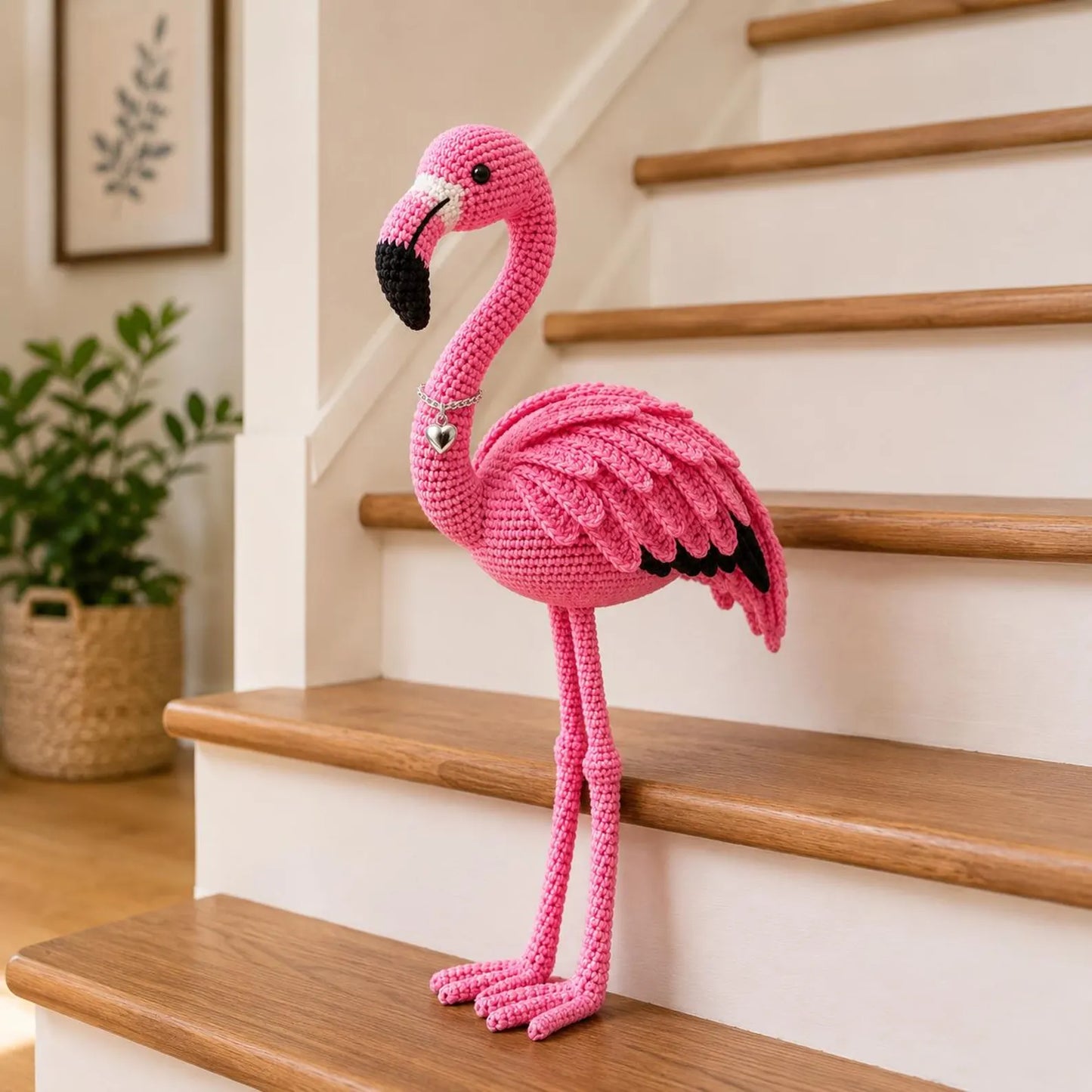 Flamingo Crochet Pattern PDF, Amigurumi Flamingo Tutorial, Pink Bird Plush Pattern, Crochet Flamingo Toy, Tropical Nursery Decor