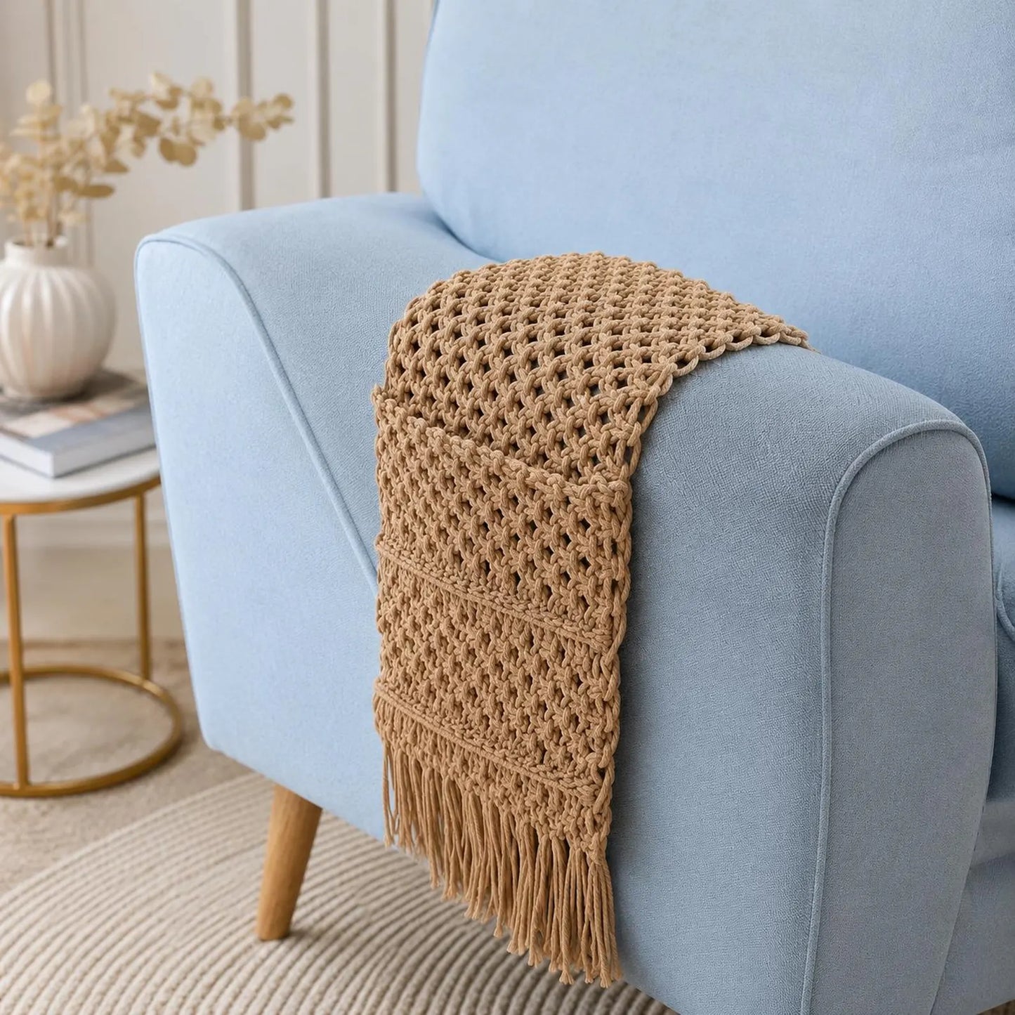 Luxury Crochet Armrest Organizer Pattern PDF, Crochet Couch Caddy Tutorial, Boho Sofa Pocket Pattern, Modern Home Decor Crochet Pattern
