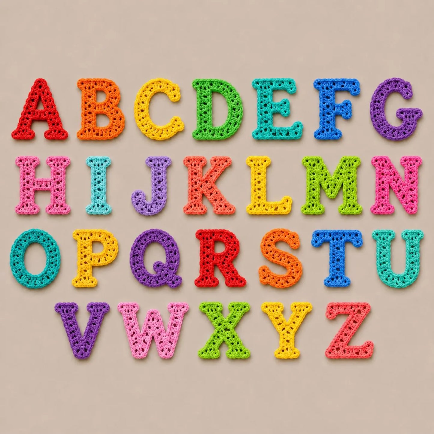 Crochet Alphabet Pattern PDF Bundle, Crochet Letter Applique Pattern, Lace Crochet Letters, A-Z Crochet Alphabet, Nursery Name Banner Pdf