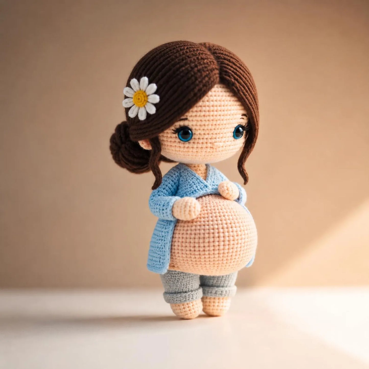 Pregnant Doll Crochet Pattern PDF, Cute Mommy Amigurumi Pattern, Pregnancy Crochet Doll Tutorial, Handmade Baby Shower Gift, Crochet Mom Dol