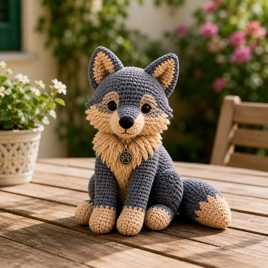 Crochet Wolf Pattern PDF, Amigurumi Wolf Tutorial, Woodland Animal Crochet Pattern, Cute Fox Wolf Plush DIY Gift