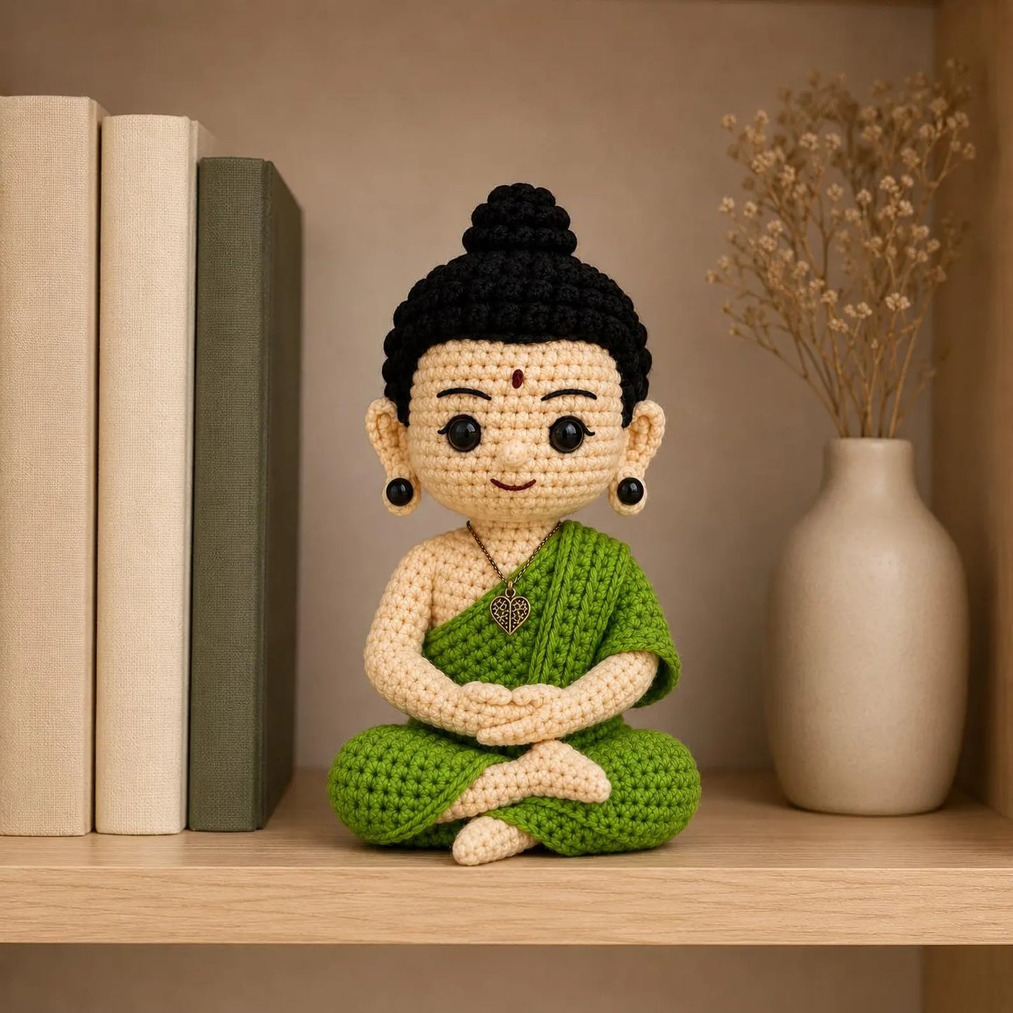 Realistic Buddha Doll Crochet Pattern PDF, Amigurumi Buddha Inspired Doll, Sitting Crochet Figure Tutorial, Zen Decor Plush Pattern