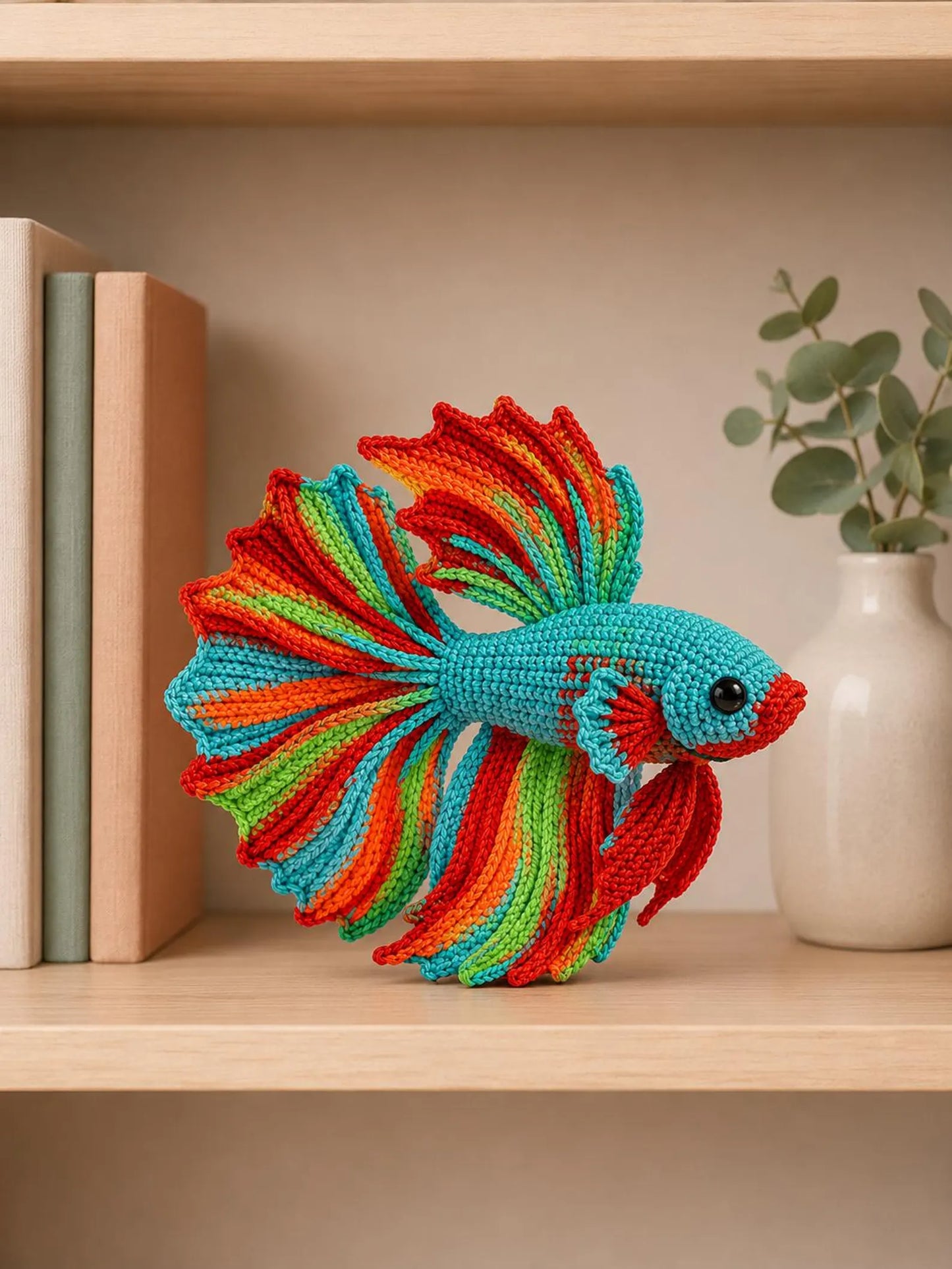 Betta Fish Crochet Pattern PDF, Amigurumi Tropical Fish Tutorial, Colorful Aquarium Fish Crochet, Fancy Fish Plush Pattern