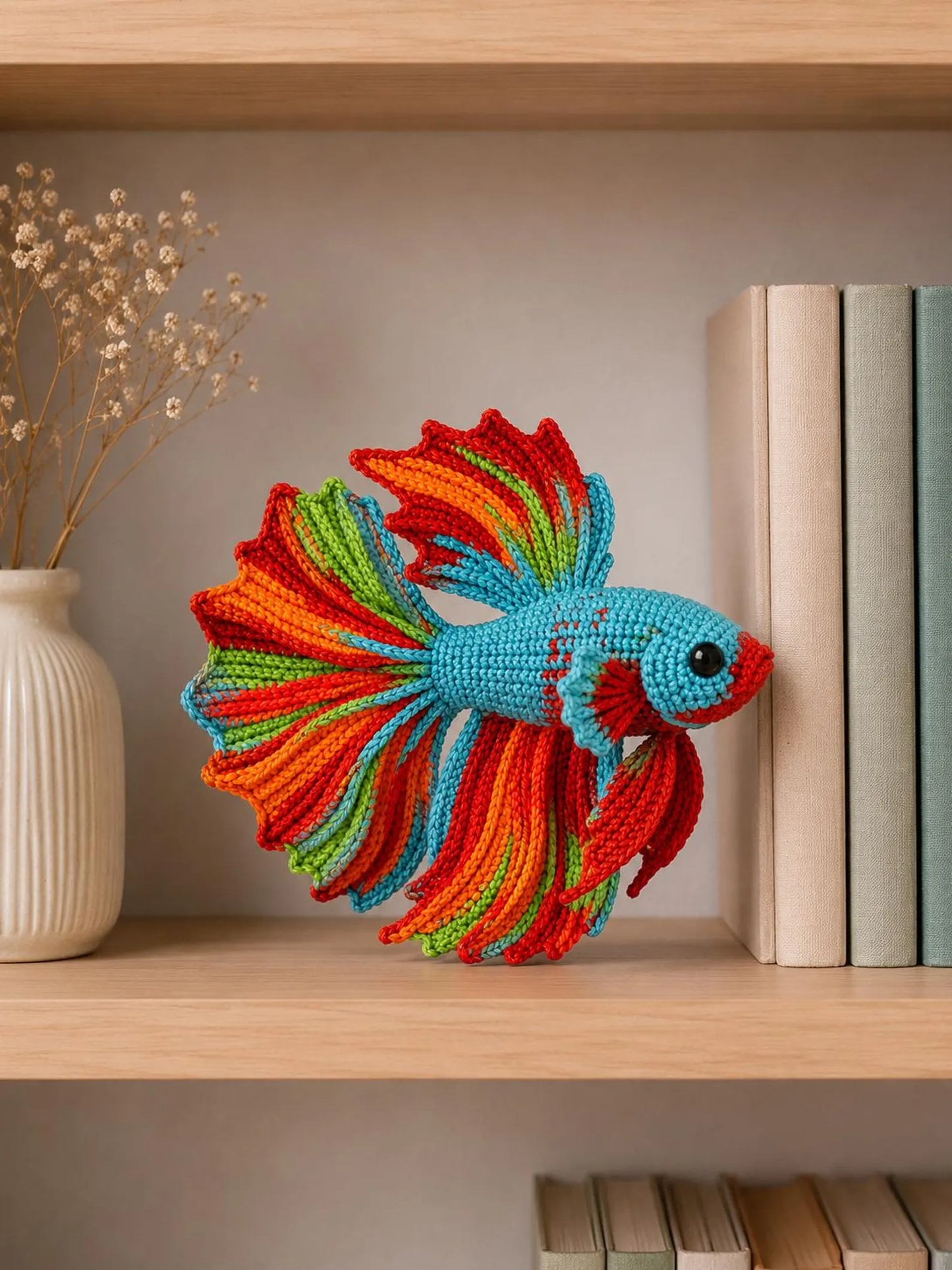 Betta Fish Crochet Pattern PDF, Amigurumi Tropical Fish Tutorial, Colorful Aquarium Fish Crochet, Fancy Fish Plush Pattern