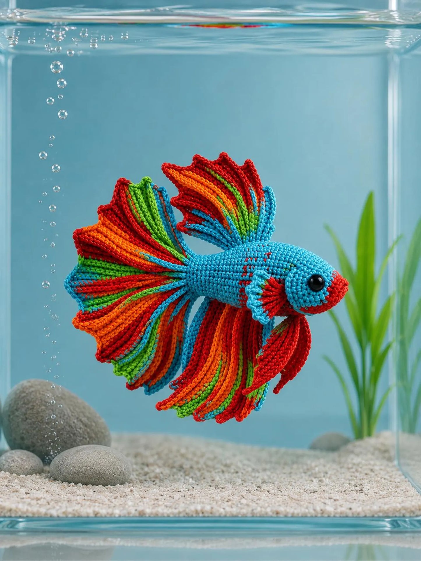 Betta Fish Crochet Pattern PDF, Amigurumi Tropical Fish Tutorial, Colorful Aquarium Fish Crochet, Fancy Fish Plush Pattern