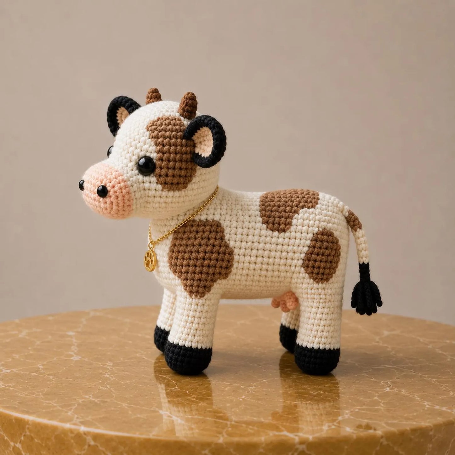 Cute Cow Crochet Pattern PDF, Amigurumi Cow Tutorial, Farm Animal Crochet Pattern, Standing Cow Plush, DIY Cow Toy