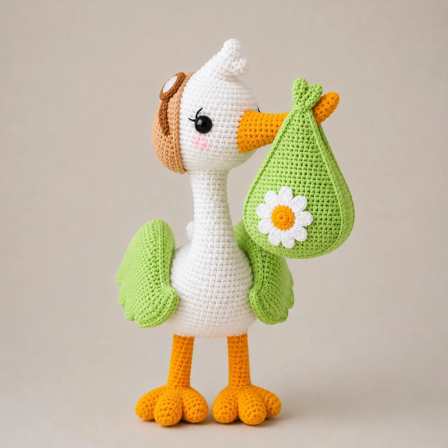 Stork Crochet Pattern PDF, Baby Stork Amigurumi Pattern, Cute Bird Plush Tutorial, Nursery Decor Crochet, Animal Crochet PDF