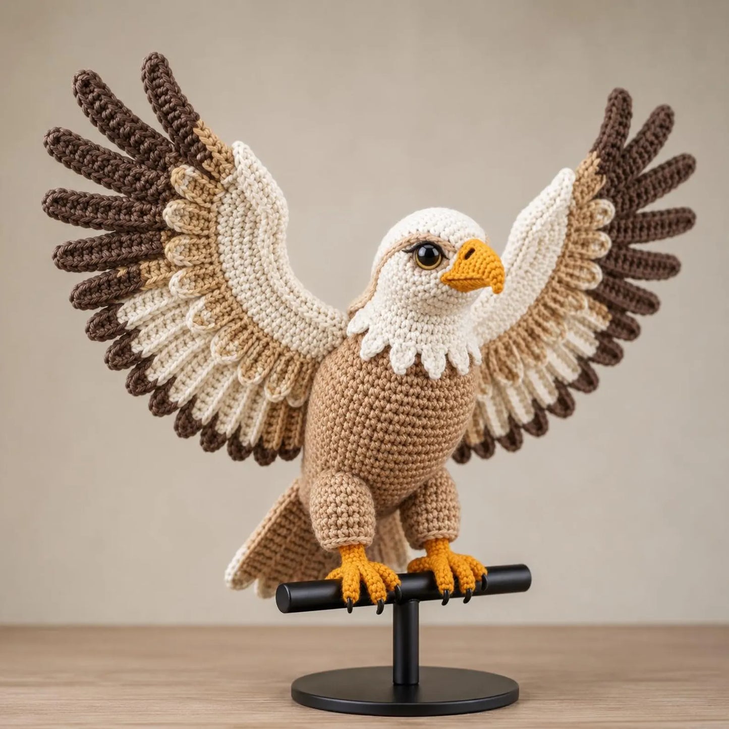 Realistic Eagle Crochet Pattern PDF, Majestic Bird Amigurumi Tutorial, Large Wings Eagle Plush Pattern, Crochet Eagle Decor