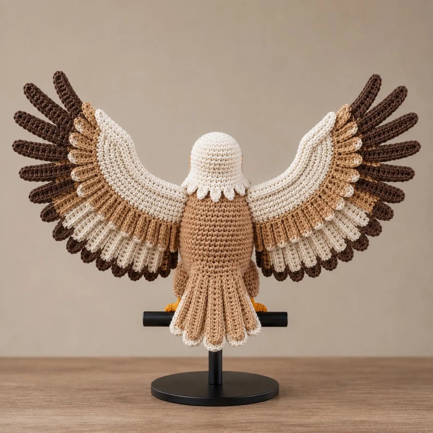 Realistic Eagle Crochet Pattern PDF, Majestic Bird Amigurumi Tutorial, Large Wings Eagle Plush Pattern, Crochet Eagle Decor