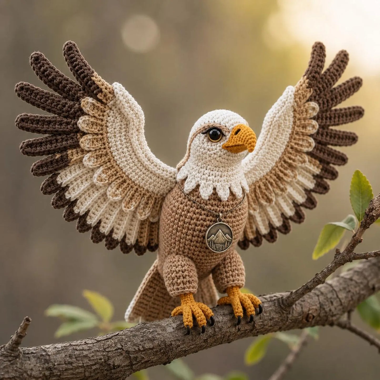 Realistic Eagle Crochet Pattern PDF, Majestic Bird Amigurumi Tutorial, Large Wings Eagle Plush Pattern, Crochet Eagle Decor