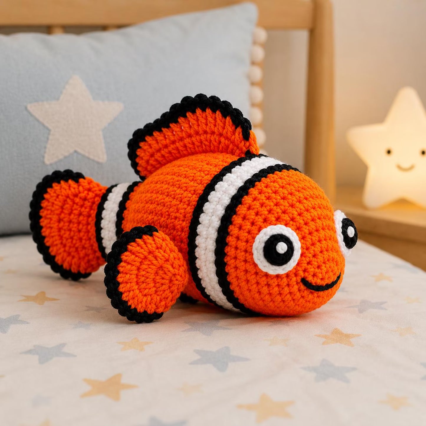 Clownfish Crochet Pattern PDF, Amigurumi Fish Plush Tutorial, Ocean Animal Toy, Cute Marine Decor, DIY Crochet Gift Download