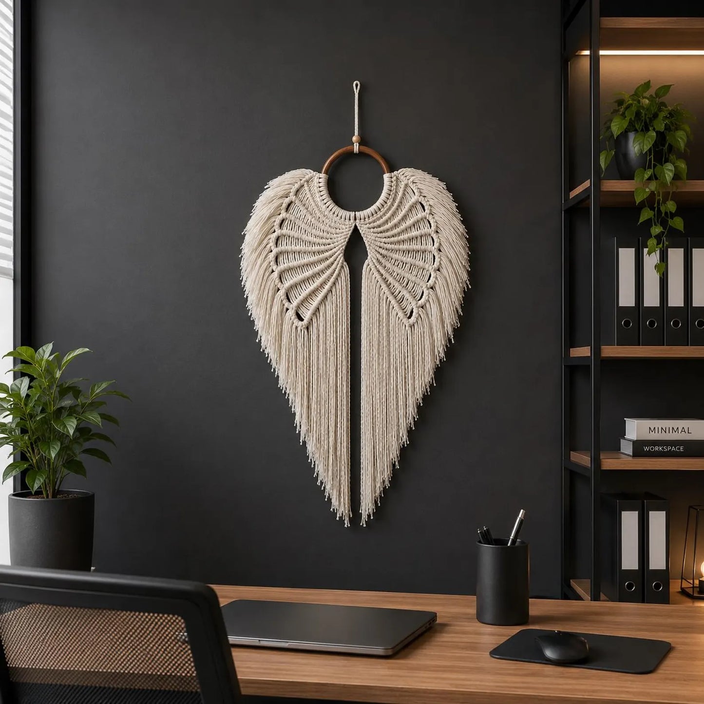 Macrame Angel Wings Wall Hanging Pattern PDF, Crochet Boho Wing Decor Tutorial, DIY Fiber Art Home Decor Pattern