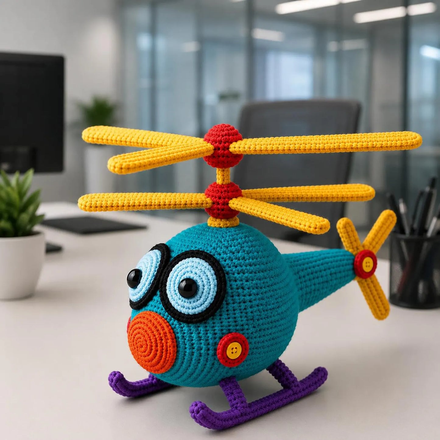 Crochet Helicopter Pattern PDF, Amigurumi Helicopter Toy, Airplane Crochet Pattern, Pilot Toy Crochet, Kids Plush PDF