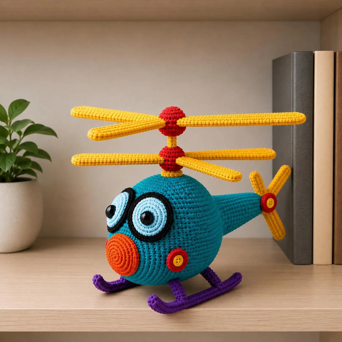 Crochet Helicopter Pattern PDF, Amigurumi Helicopter Toy, Airplane Crochet Pattern, Pilot Toy Crochet, Kids Plush PDF