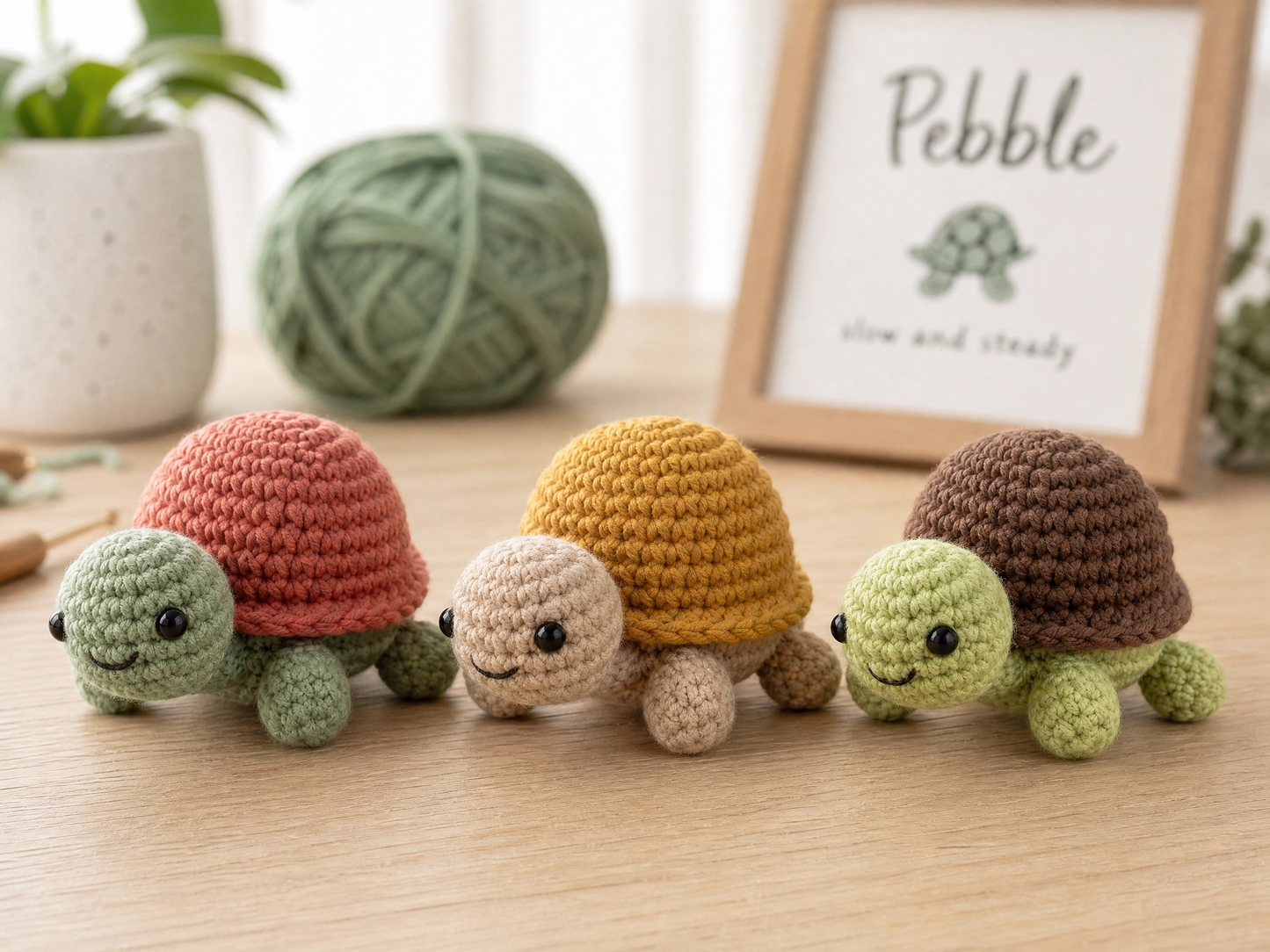 Pebble the Turtle No-Sew Amigurumi Crochet Pattern | Beginner-Friendly Sea Turtle Plushie PDF | Removable Shell Toy